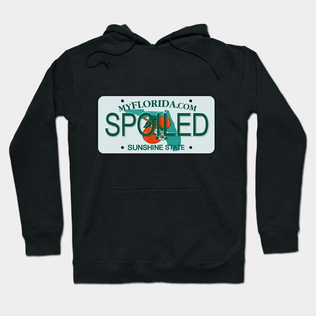 Spoiled Florida License Plate Hoodie by Mel's Designs